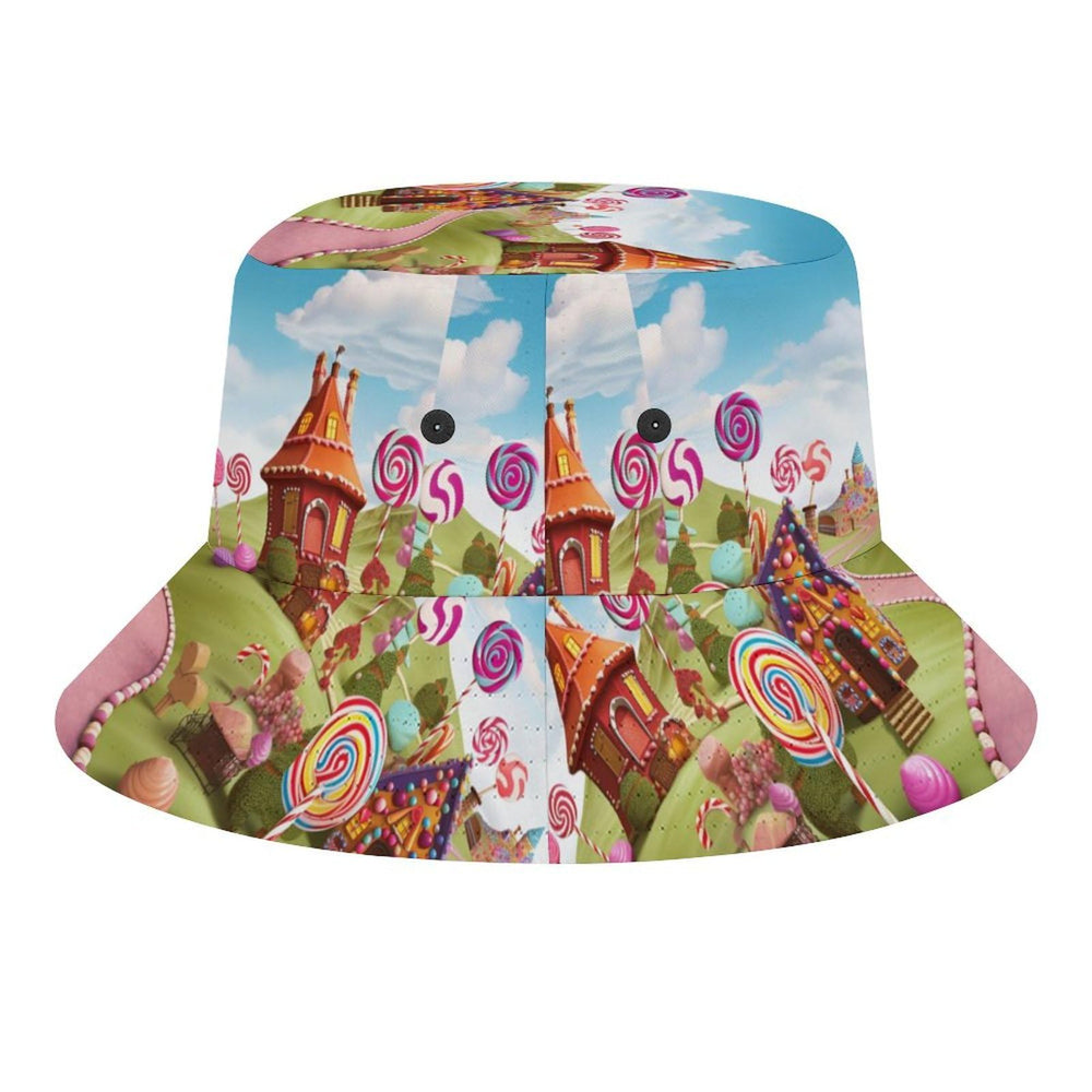 TKJMCSW Candy Land bucket hat stitch detail shows quality craftsmanship