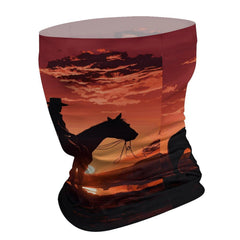 TKJMCSW Cowboy West neck gaiter style show case for versatile wear