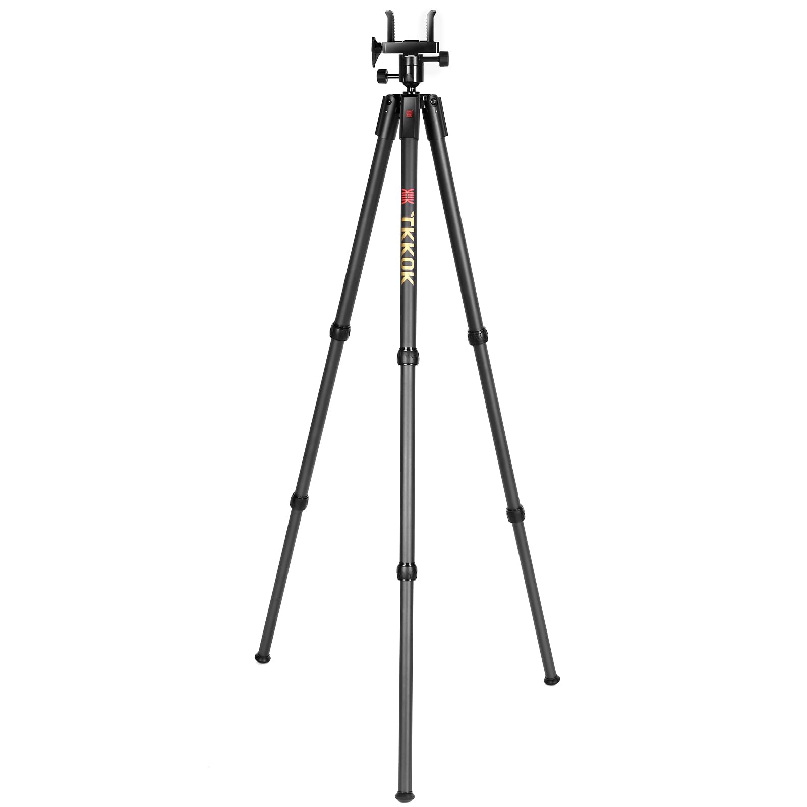 TTKOK D60 hunting tripod extended height for versatile terrain positioning