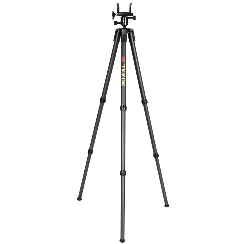 TTKOK D60 hunting tripod extended height for versatile terrain positioning
