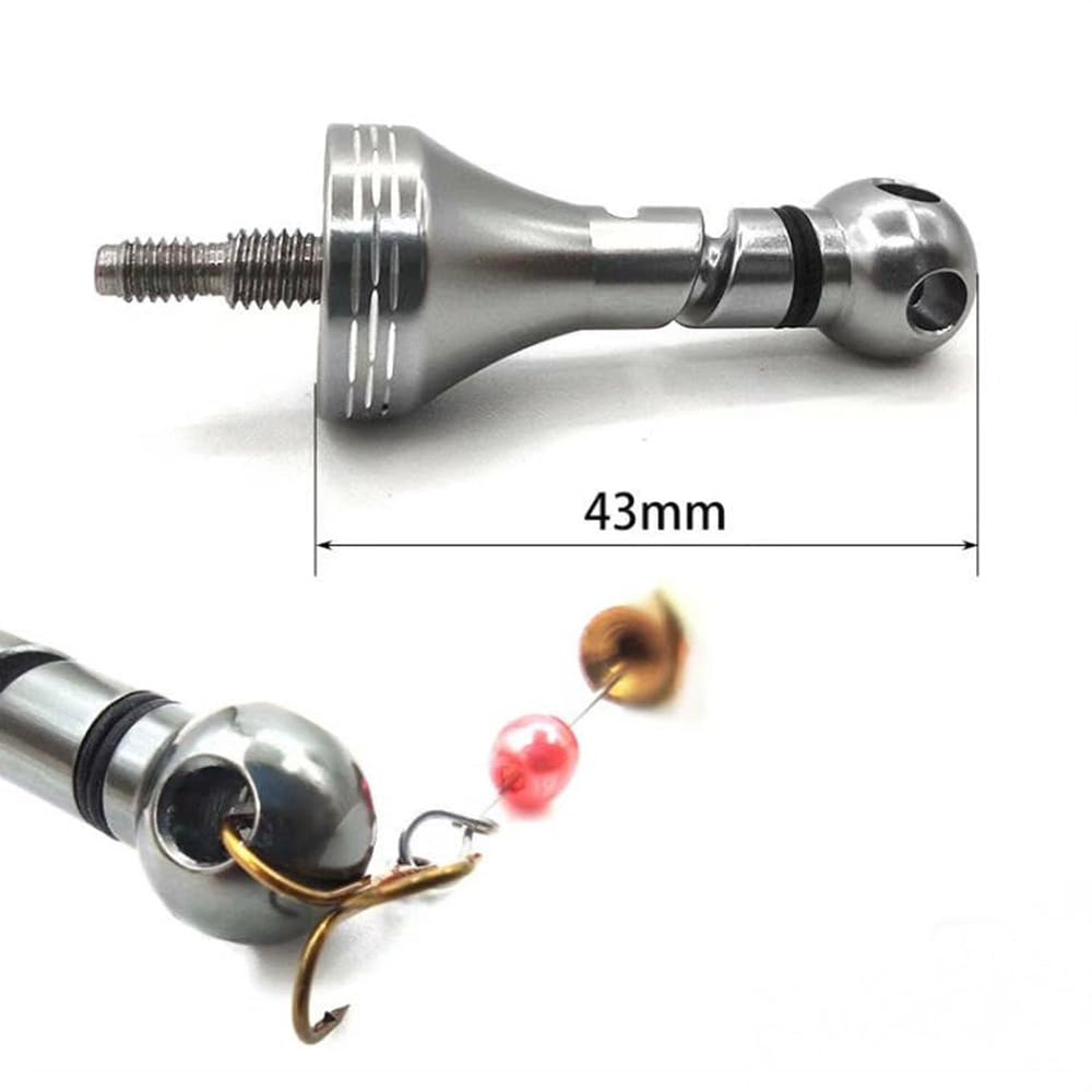 TKOWTB dual-grip reel handle black finish reduces glare and looks sleek.
