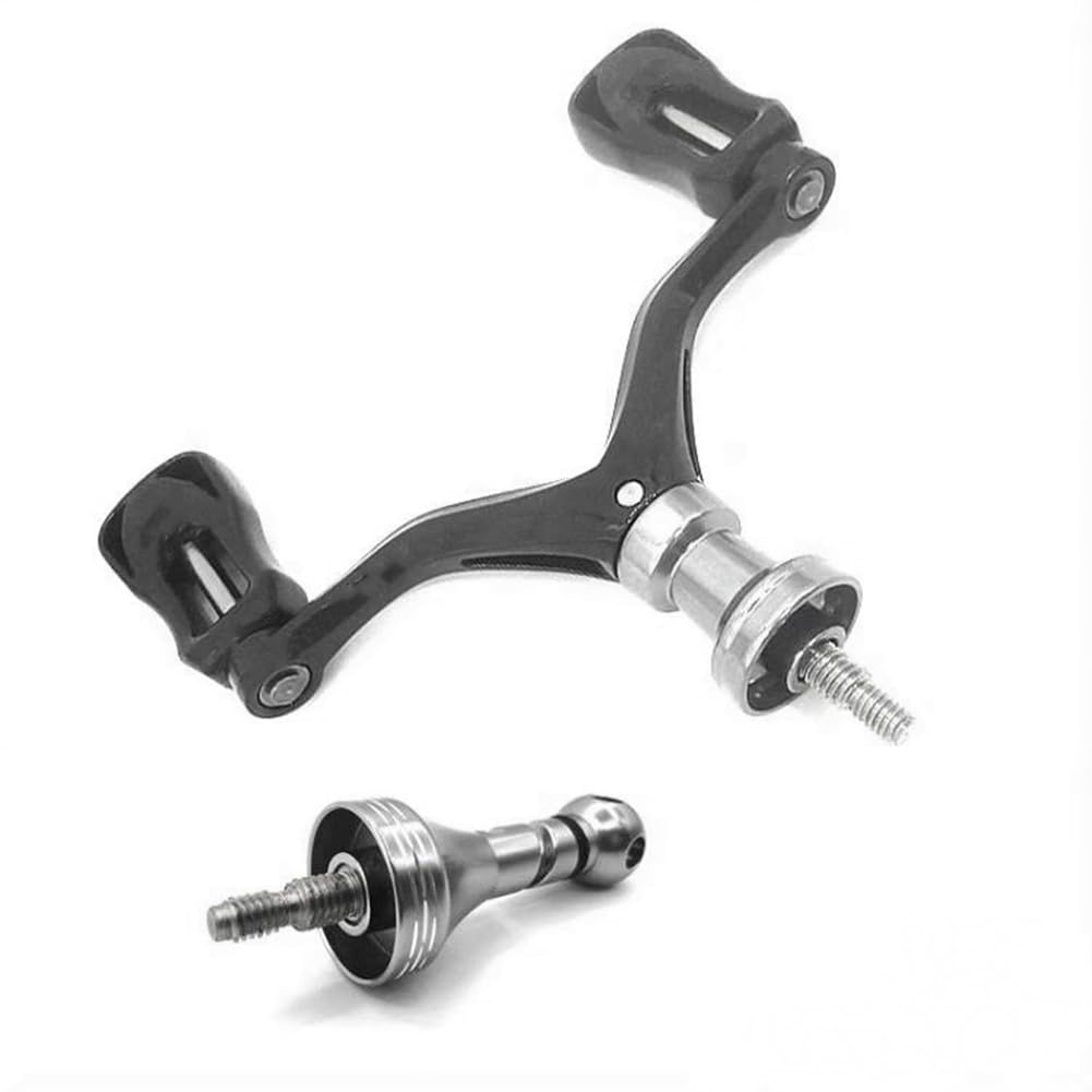 TKOWTB dual-grip reel handle close-up emphasizing a solid metal body.