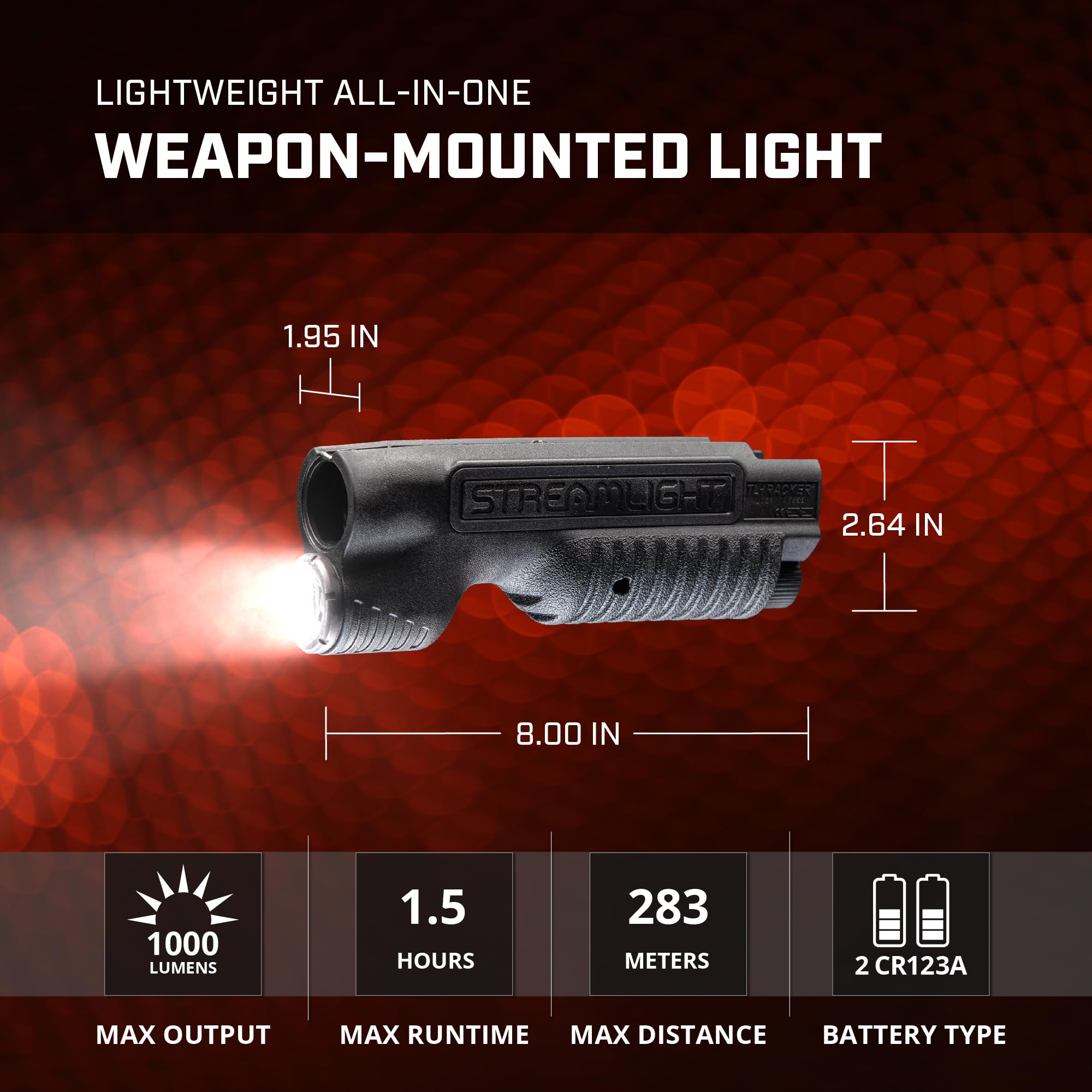 Ambidextrous switch on TL-Racker enabling momentary and constant-on modes