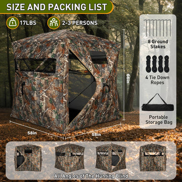 TLC Sport hunting blind tie-down ropes illustrate secure stabilization in outdoor environments.