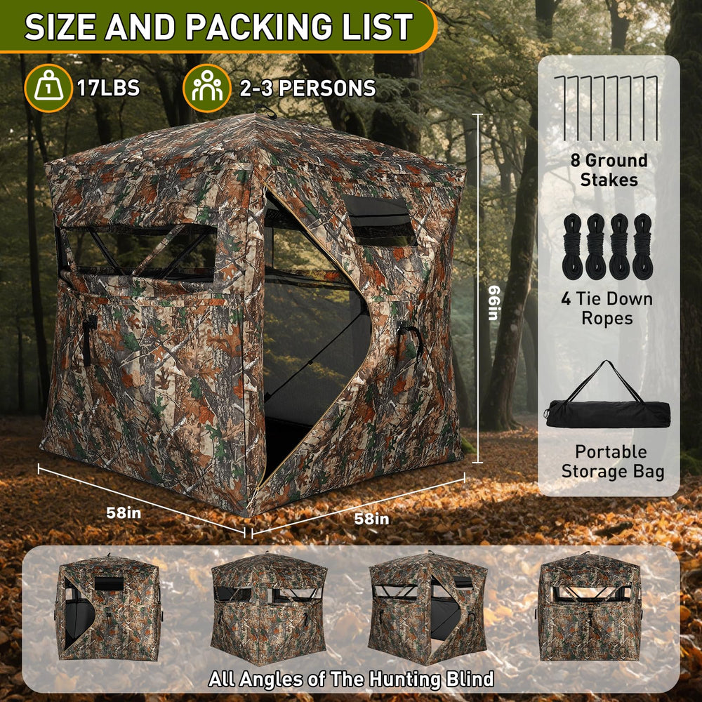 TLC Sport hunting blind tie-down ropes illustrate secure stabilization in outdoor environments.
