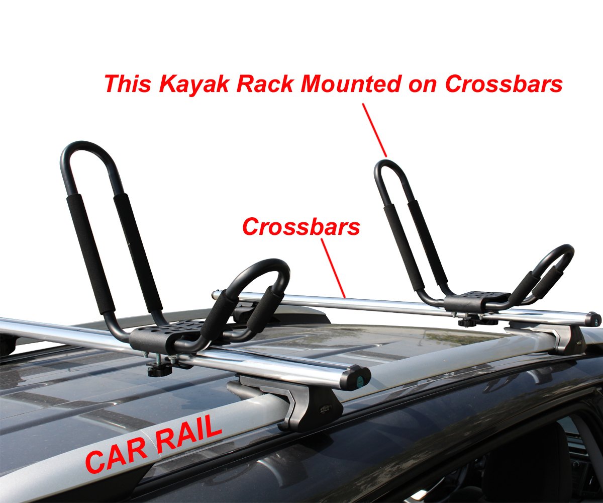 TMS kayak carrier showcases universal crossbar compatibility.