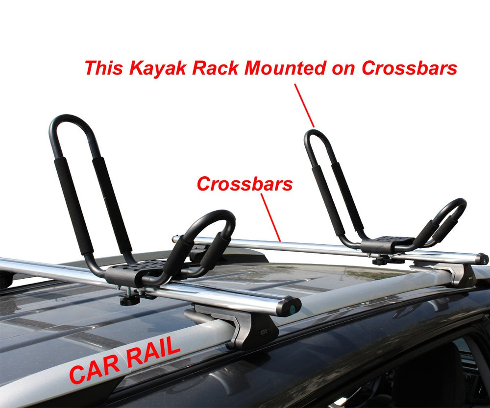 TMS kayak carrier showcases universal crossbar compatibility.