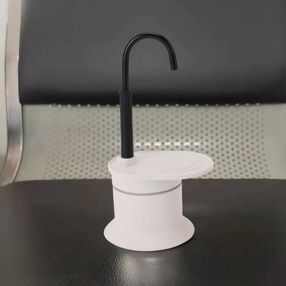 Tnfeeon white coffee pot complements kitchens or campsites.