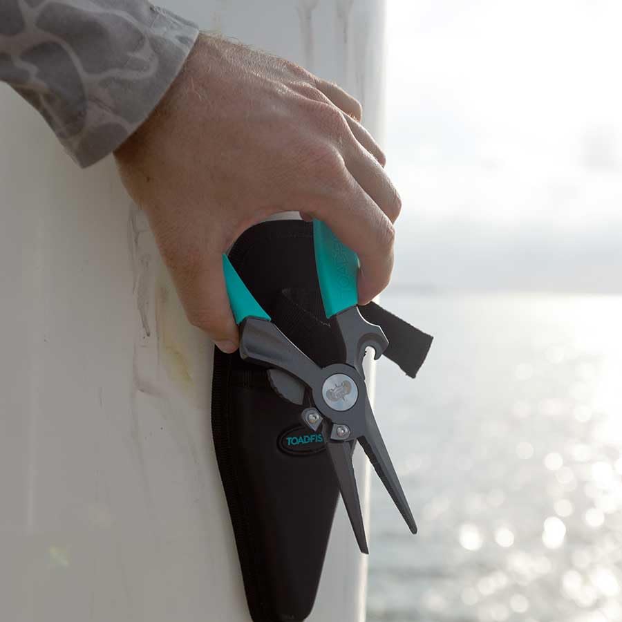 Toadfish 8in Inshore Pliers sheath protects the tool when stowed away.