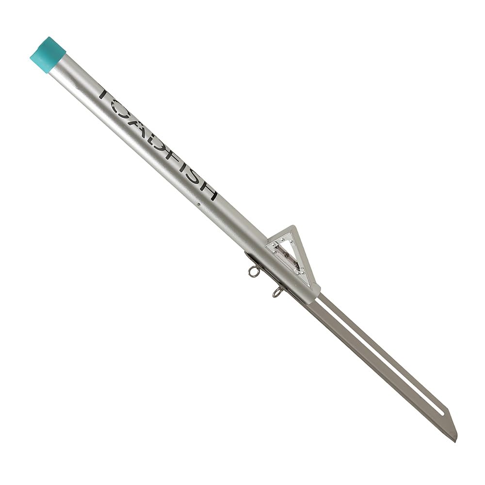 Toadfish adjustable surf spike extended to 52 inches for stable surf fishing