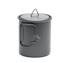 TOAKS LIGHT Titanium 450ml Cup with Lid folding handles for compact packing