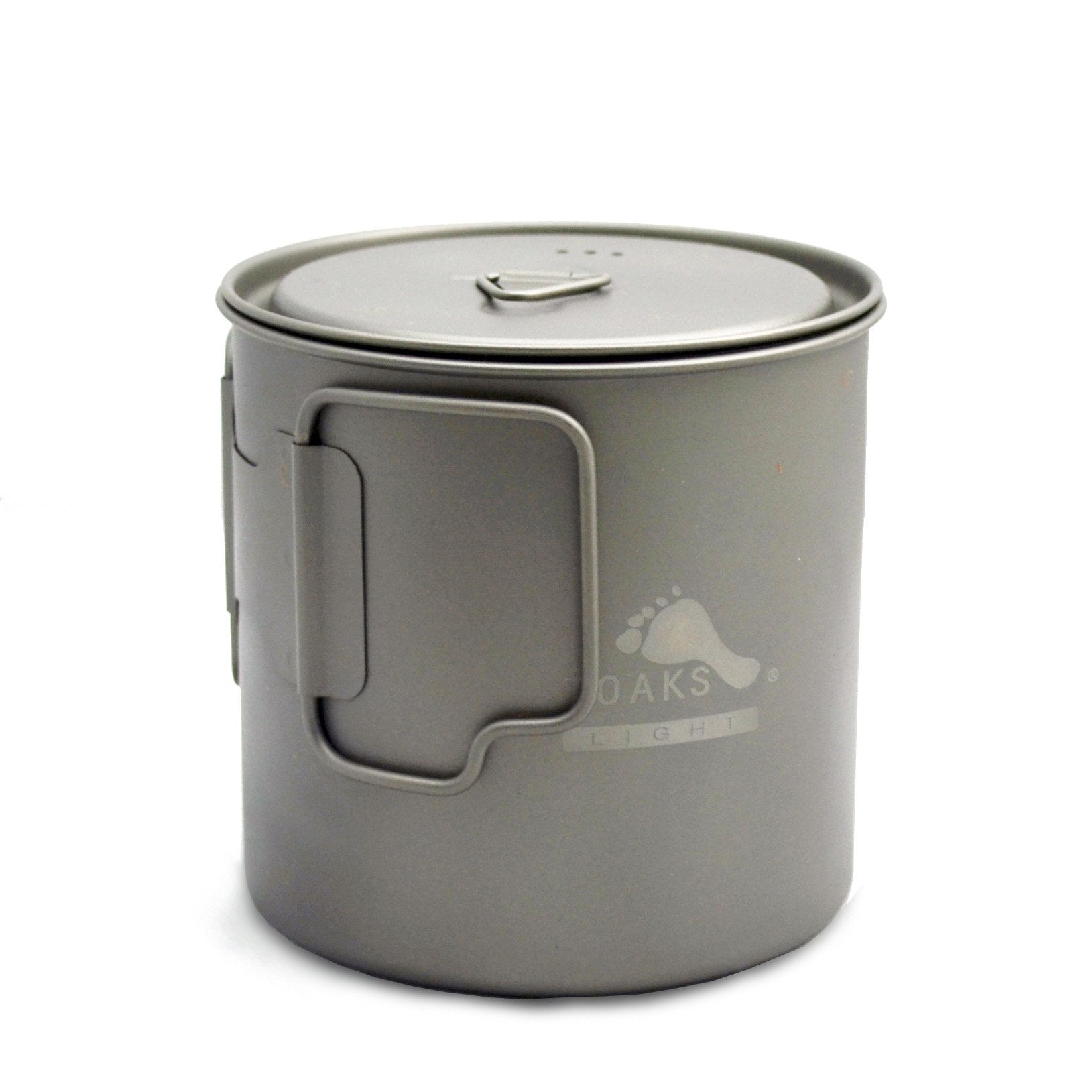 TOAKS LIGHT titanium 650ml pot front-angle highlights ultralight backpacking design
