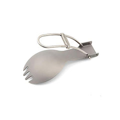 TOAKS spork comes with a storage sack for backpacking.