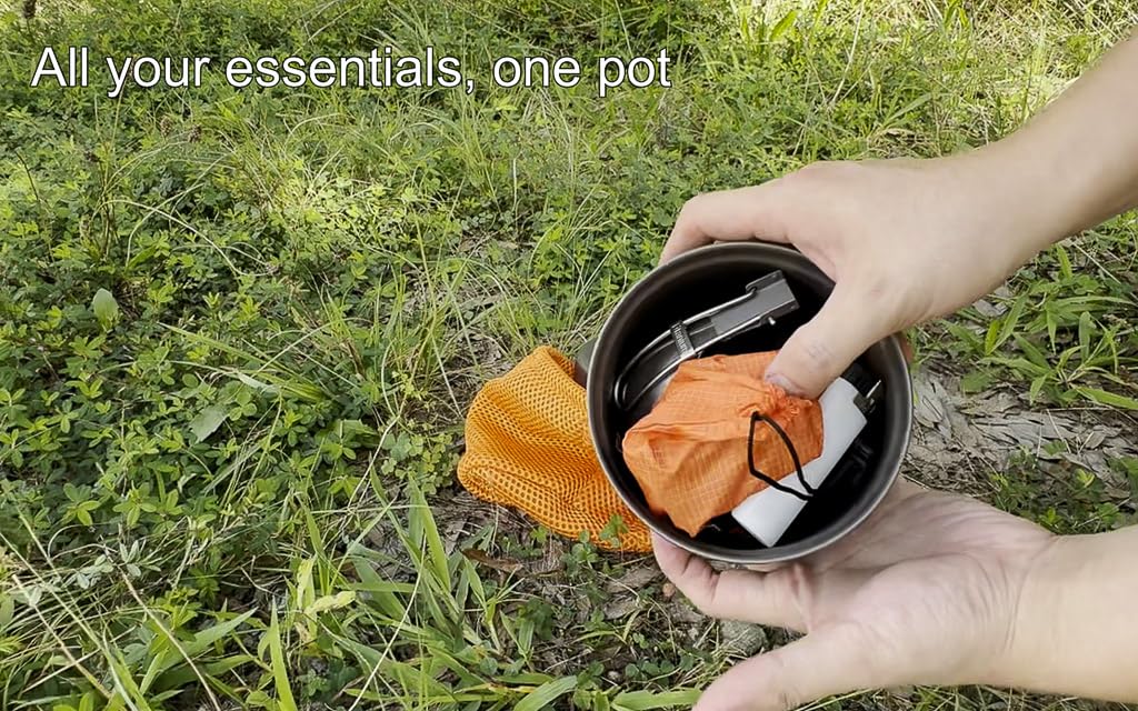TOAKS Titanium 1100ml pot dimensions image shows liter gradation for precise dosing.
