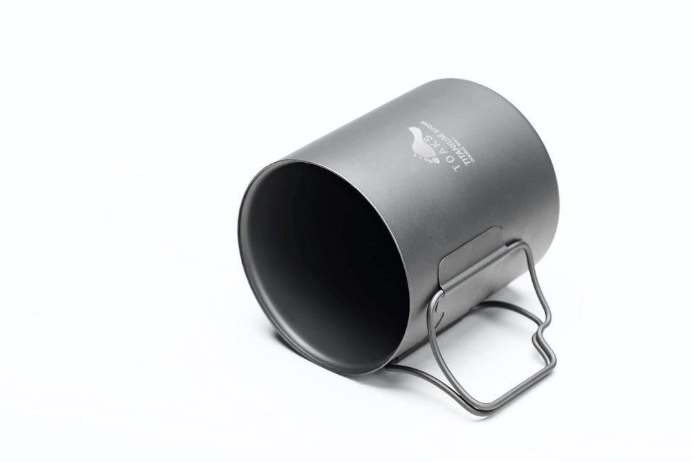 TOAKS titanium cup dimensions 80mm diameter by 90mm height