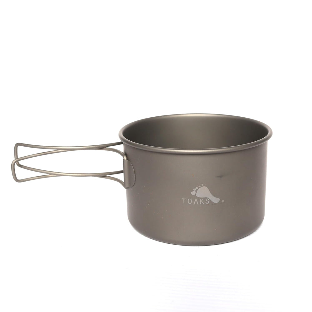 TOAKS Titanium 550ml Bowl side view, compact and durable for backpacking