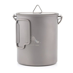 TOAKS titanium 750ml pot with foldable side handles for easy handling