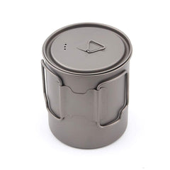 TOAKS Titanium 750ml Pot nested with other gear for compact packing
