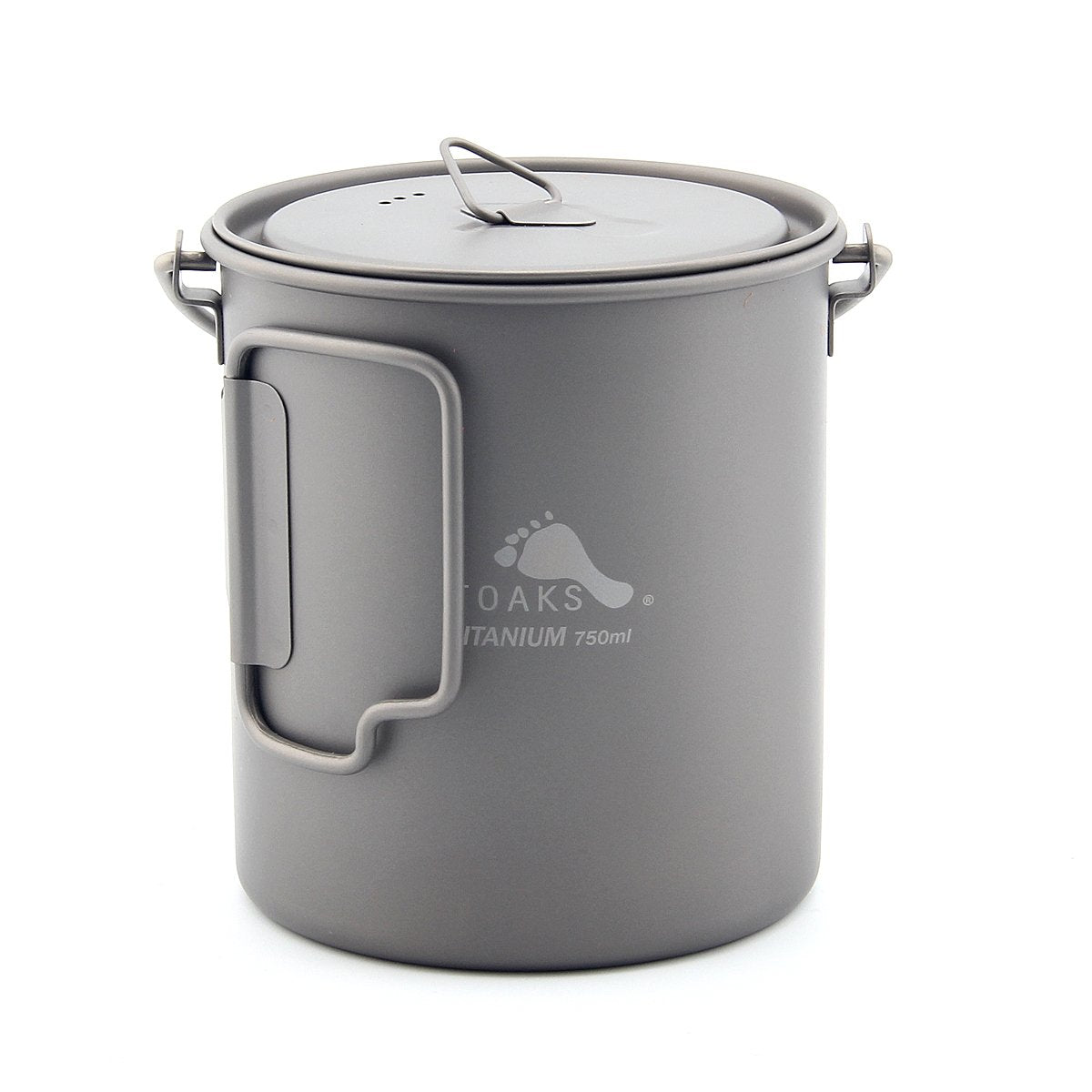 TOAKS titanium 750ml pot nestled with TOAKS cups for compact kit