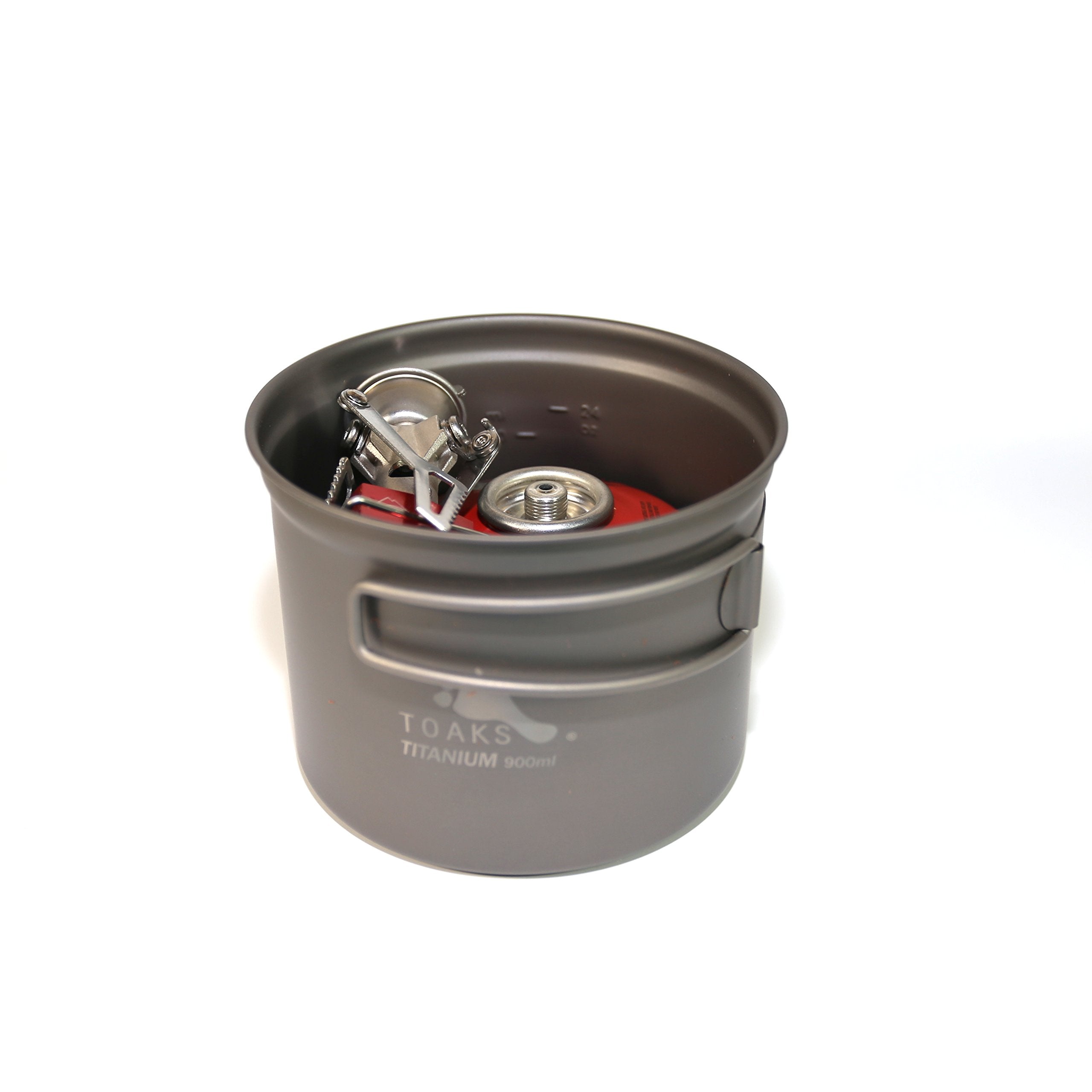 TOAKS 900ml pot nests with 550ml pot for efficient kit