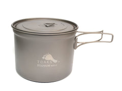 TOAKS titanium 900ml pot rounded bottom eases cleaning and heating