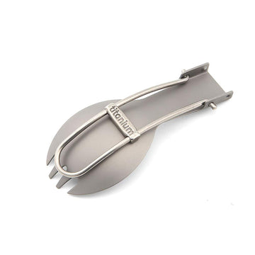 TOAKS spork folded at 95mm fits compact packs.
