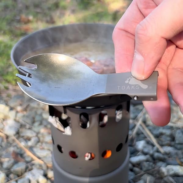 TOAKS titanium folding-spork-small, foldable design saves space in your pack