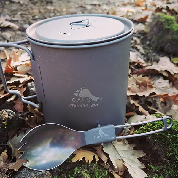 TOAKS titanium folding-spork-small, 3.5-inch folded size fits pockets