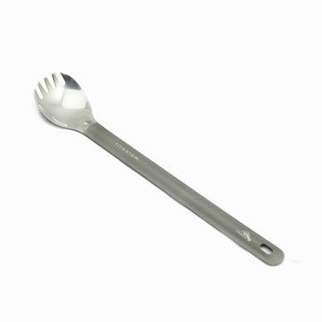 TOAKS titanium long-handle spork polished-bowl smooth for outdoor meals