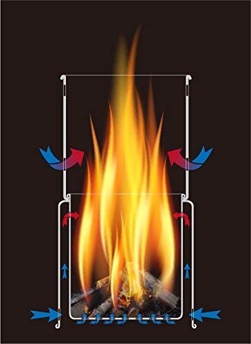 TOAKS Titanium Small Collapsible Stove cooking on campsite demonstrates efficient heating