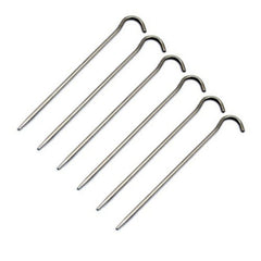 TOAKS titanium tent stakes shepherds hook offer secure anchoring on tough soils.