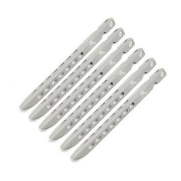 TOAKS Titanium V-shaped tent stake for secure anchoring in windy conditions