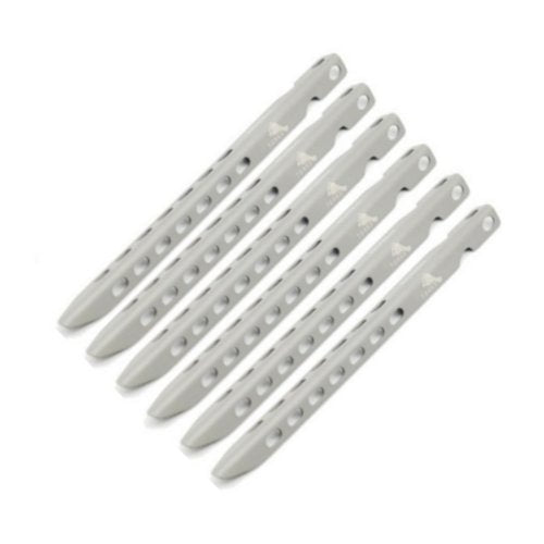 TOAKS Titanium V-shaped tent stake for secure anchoring in windy conditions