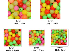 Toasis glow beads 5mm for fishing rigs, colorful close-up image 4