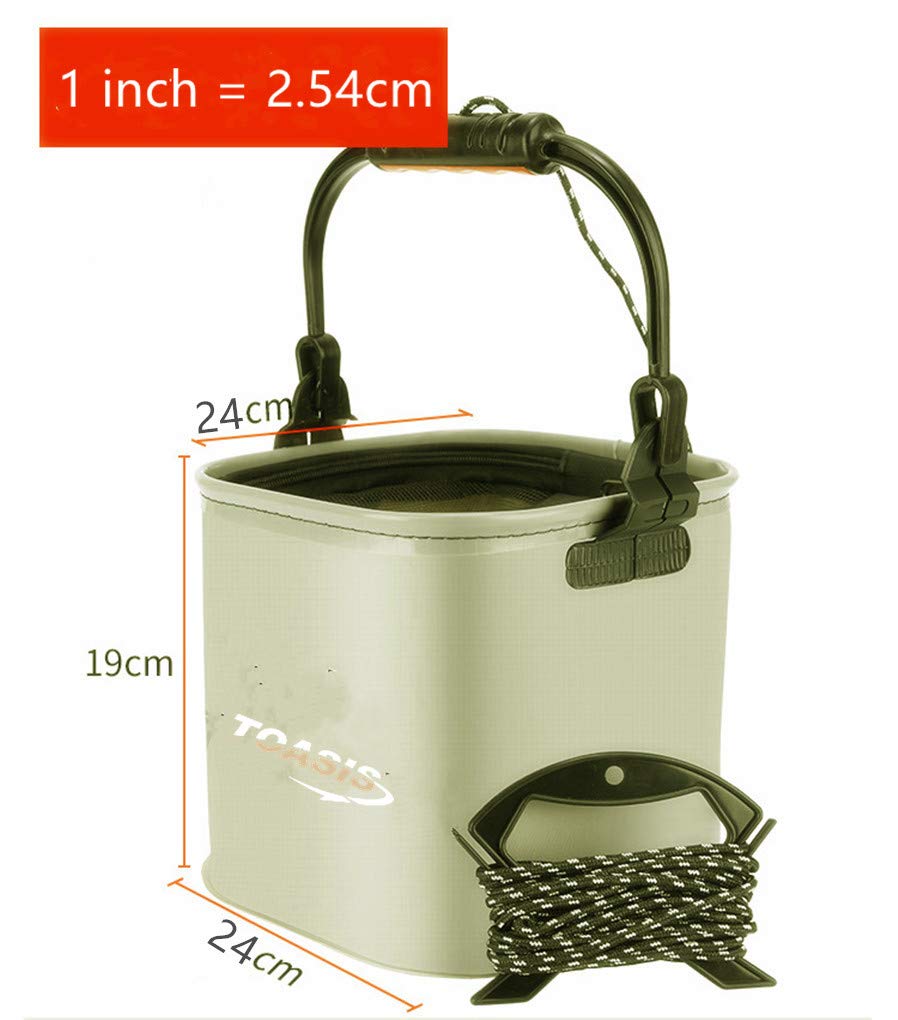 Collapsible EVA bait bucket with ergonomic handle