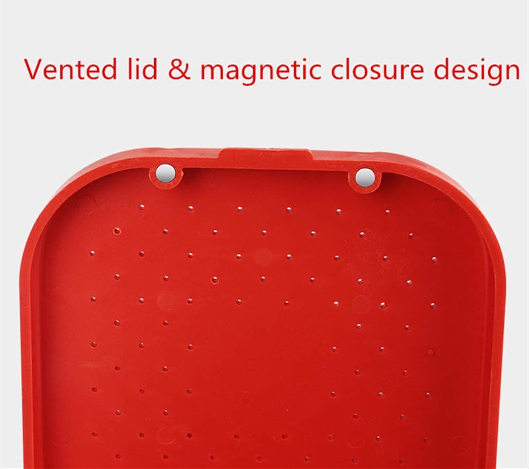 Top view showing double compartments and handle