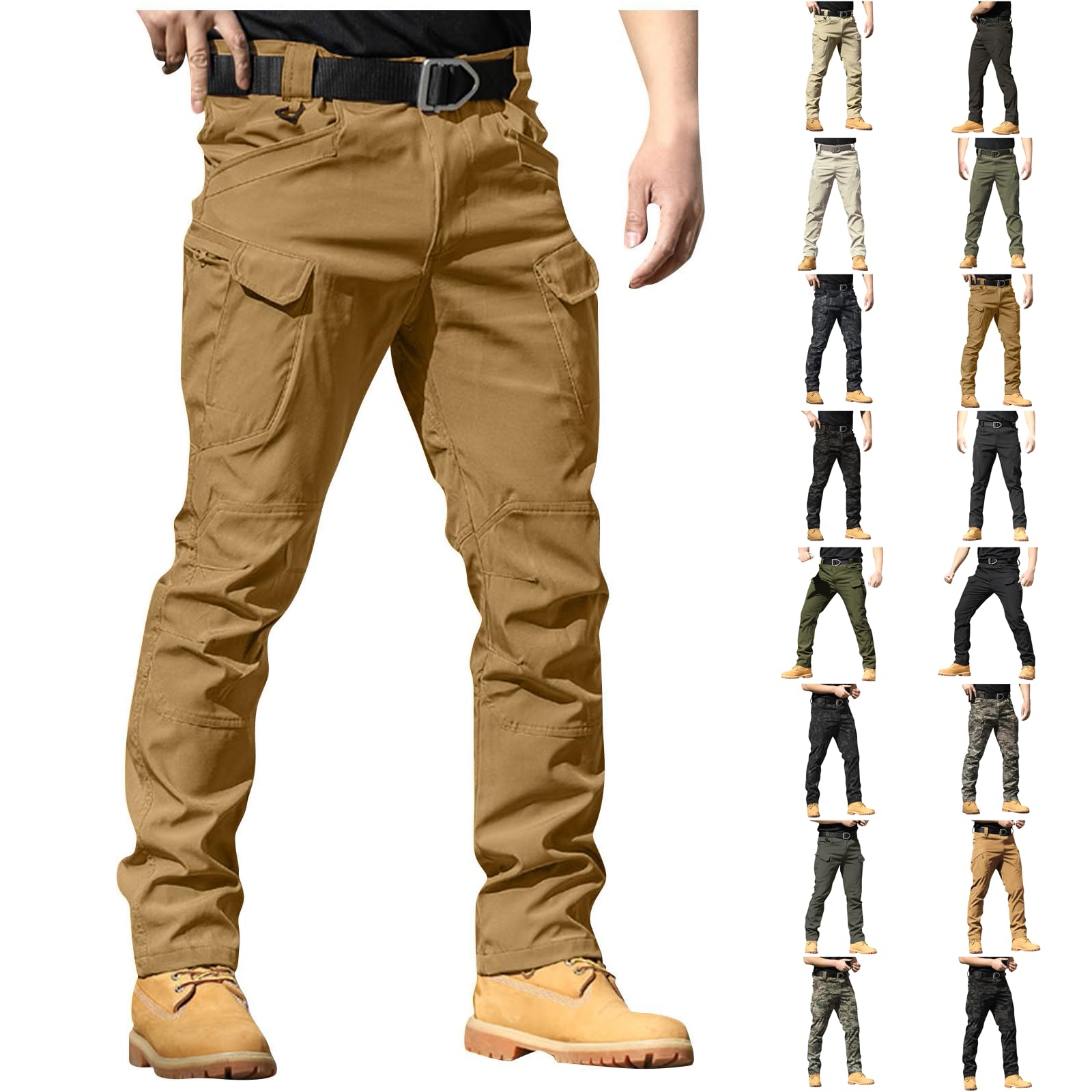 Tobchonp baggy cargo pants knee reinforcement for durability during work