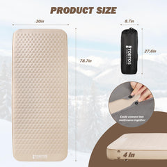 TOBTOS compact foam sleeping mat rolled for easy storage after camping