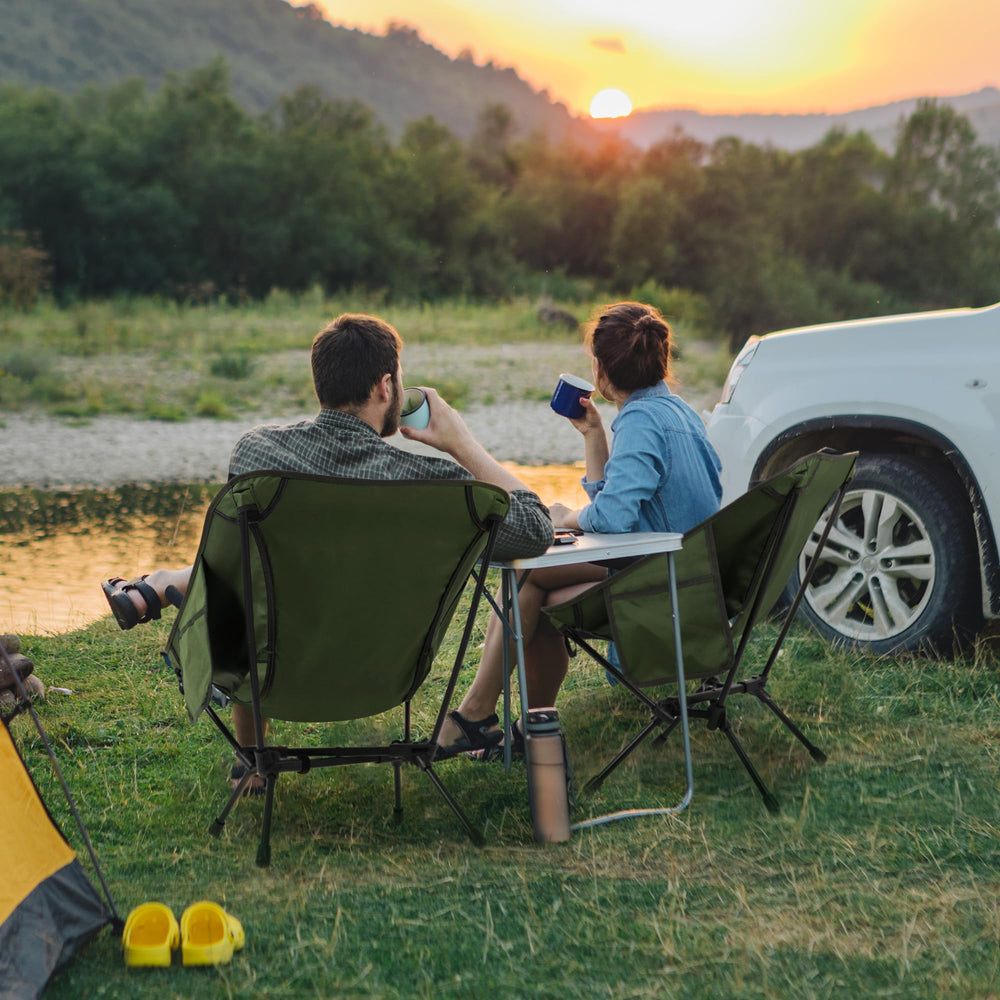 TOBTOS portable camping chair compact storage image highlights quick setup and removal.