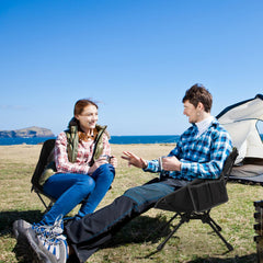 TOBTOS Ultralight Camping Chair stable base demonstrates solid support.