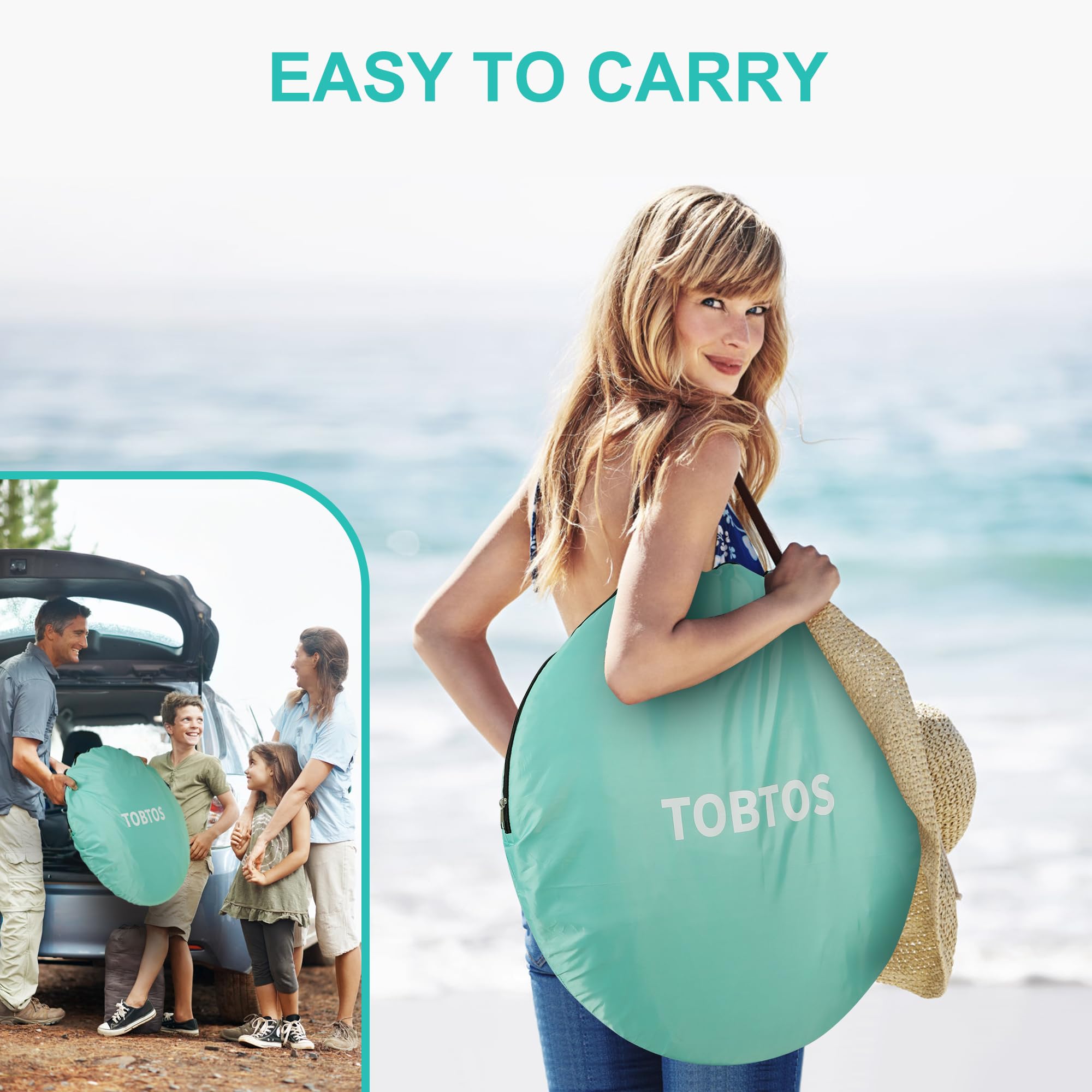 TOBTOS interior measures 78x59x53 inches for comfortable seating.