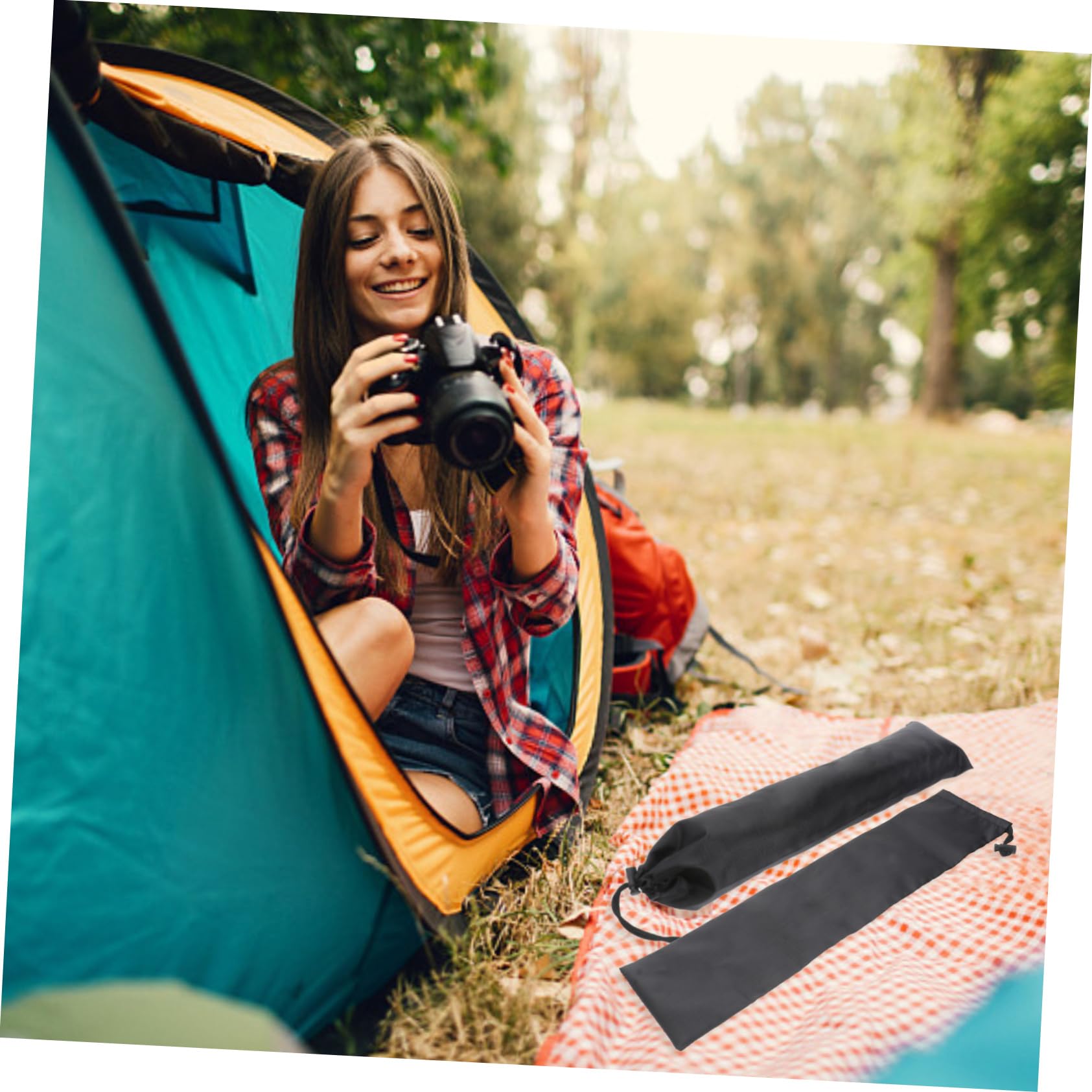 Toddmomy 210t grid cloth material provides durable gear storage.