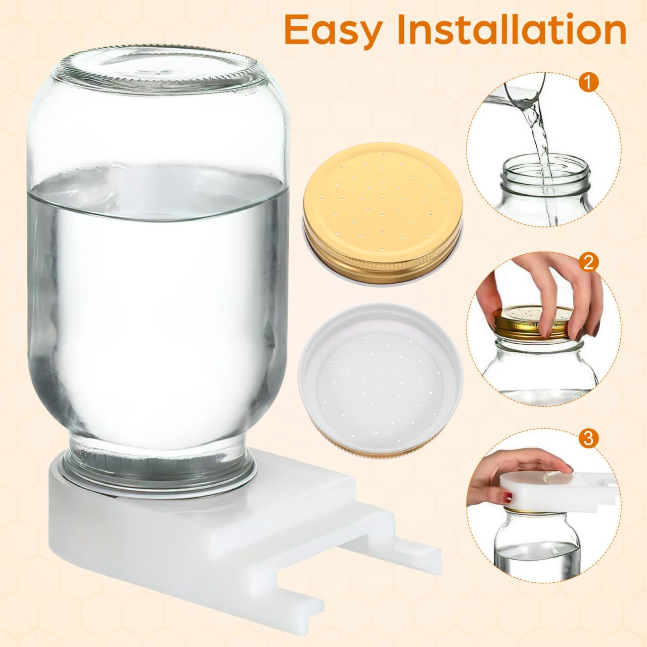 Toddmomy Bee Feeder Lids compact dimensions illustrate portable hive support