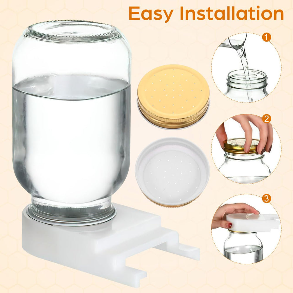 Toddmomy Bee Feeder Lids compact dimensions illustrate portable hive support