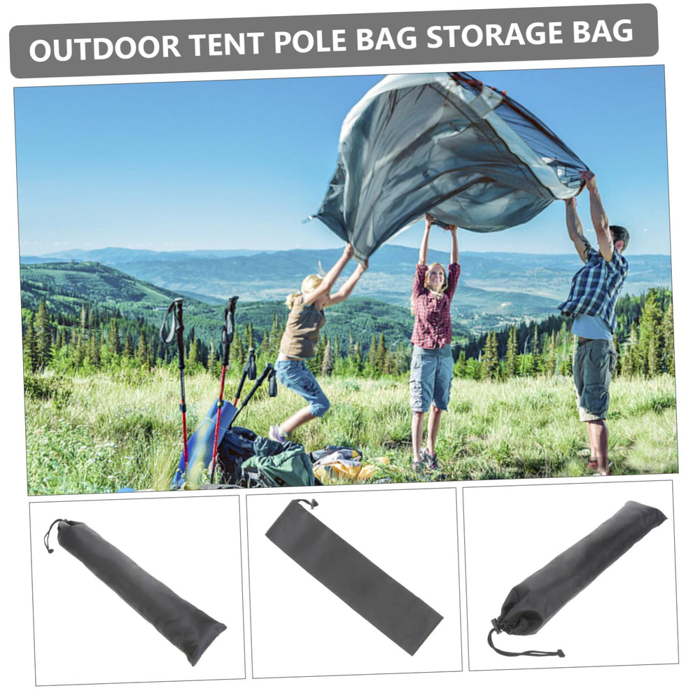 Toddmomy camping cane pouch neatly stores hiking poles and gear.
