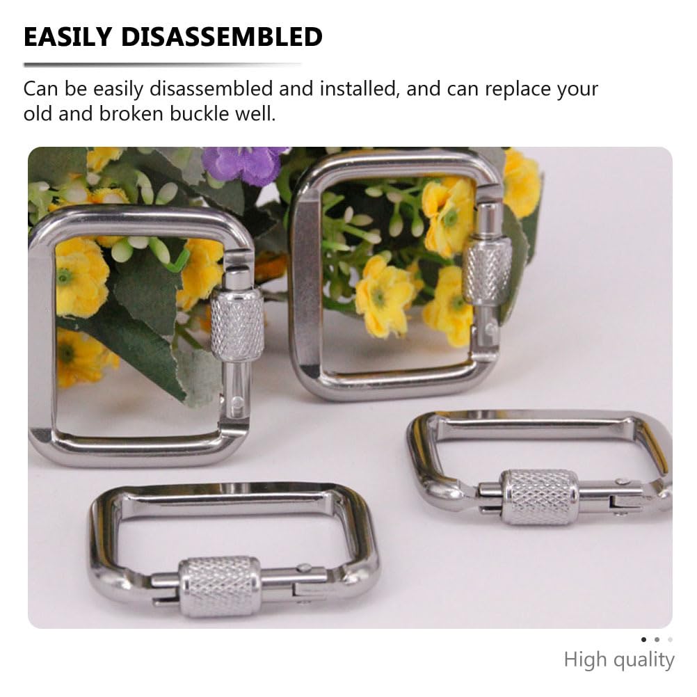 Toddmomy metal square carabiner shines in rugged outdoor setups.