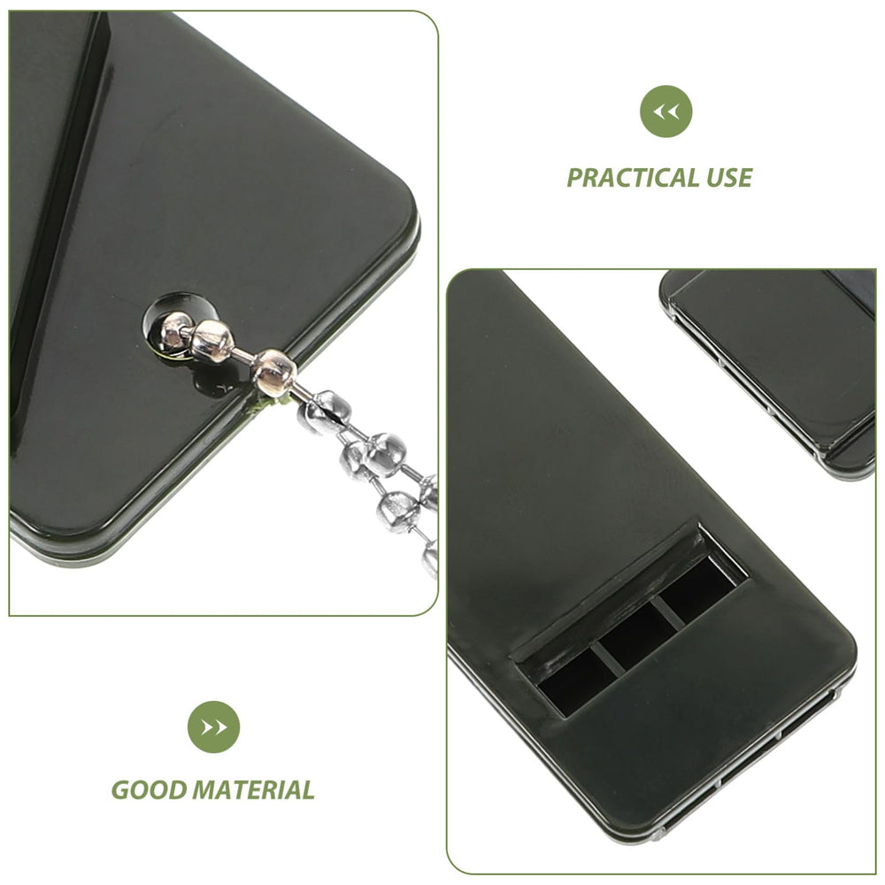 Toddmomy emergency whistle with lanyard close-up highlighting portability