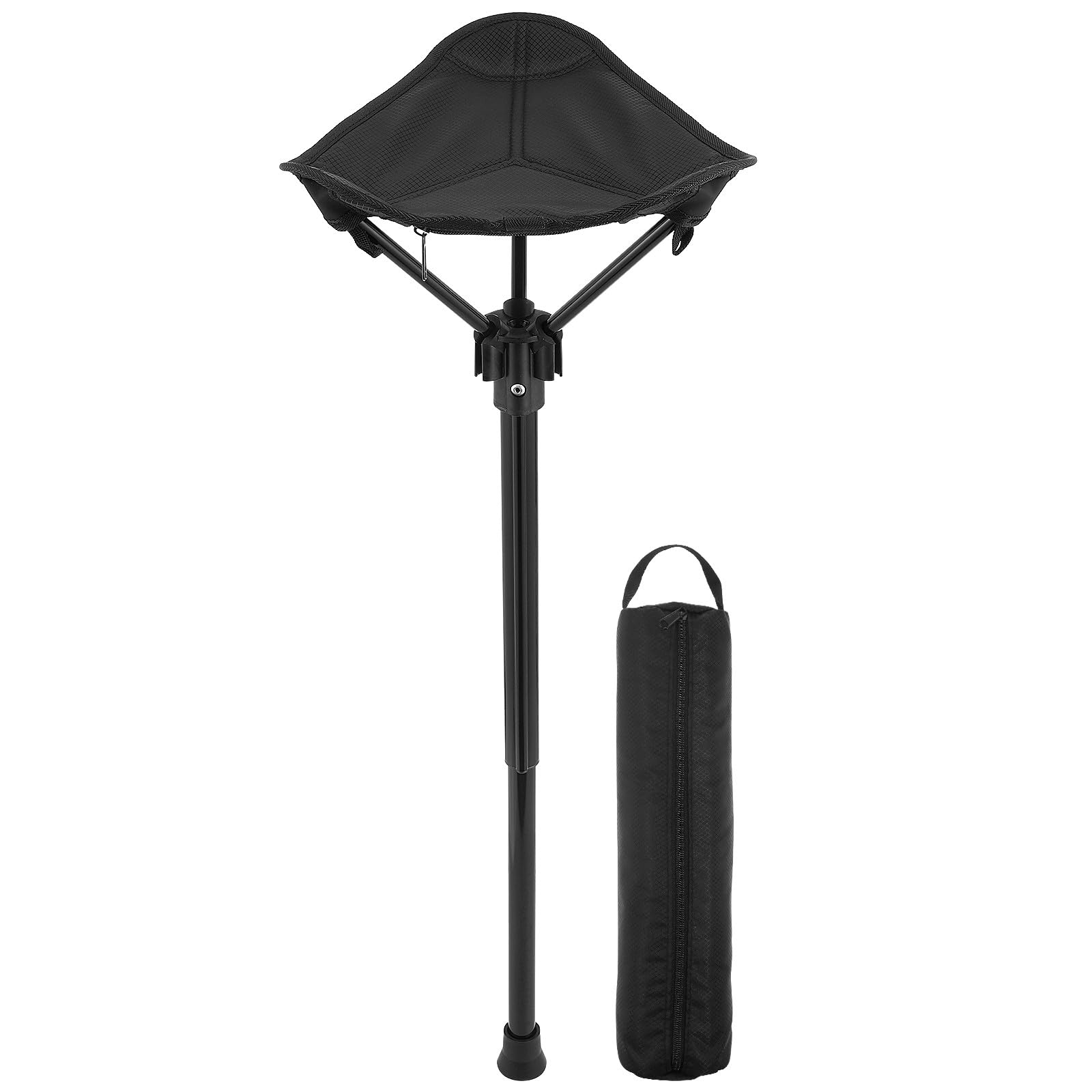 Toddmomy folding tripod chair on a sunny campsite, lightweight and easy to carry.