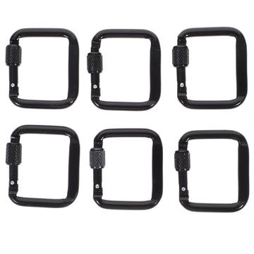 Toddmomy outdoor square carabiner keychain secures everyday items.