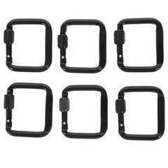 Toddmomy outdoor square carabiner keychain secures everyday items.